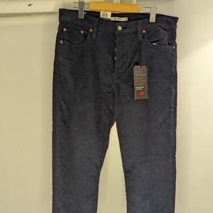 Levi's navy cords high rise